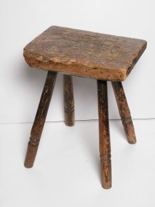 Well-worn stool from our collection